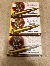 Weatherby 7mm Wby Mag 154 grain soft point 3 factory full picture boxes - 2 of 4