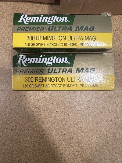 Remington Premier Ultra Mag 300 Rem Ultra Mag 2 factory full boxes - Image 1 of 5