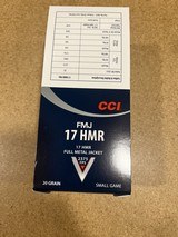 CCI 17 HMR full metal jacket 500 rounds