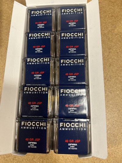 Fiocchi 22 Magnum 500 rounds 1 factory brick - Image 2 of 3