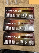 Federal Fusion 7mm Rem magnum 3 factory boxes - Image 1 of 5