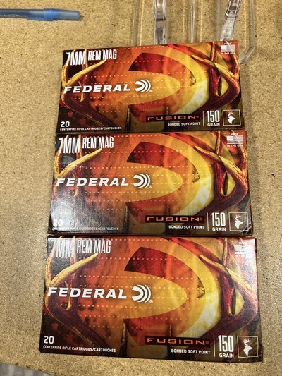 Federal Fusion 7mm Rem magnum 3 factory boxes - Image 2 of 5
