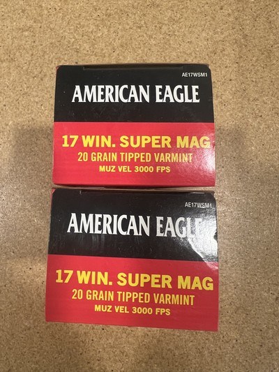Federal American Eagle 17 WSM 2 factory full boxes - Image 1 of 5