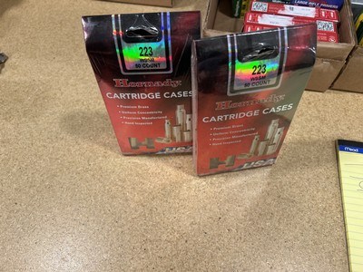 Hornady 223 WSSM new brass 2 boxes 100 total rounds - Image 3 of 3