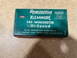 Remington Kleanbore 243 Win 1 factory full box - Image 1 of 7