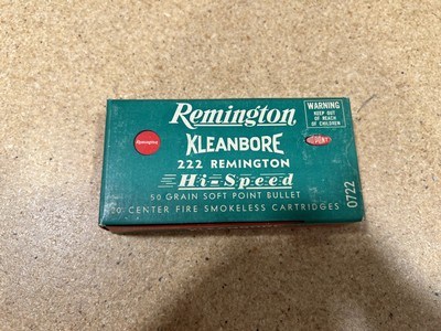 Remington Kleanbore 222 Rem 1 factory full box - Image 1 of 7