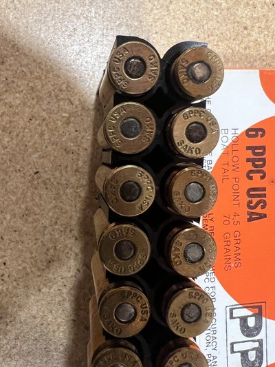 Sako 6 PPC USA 4 factory full boxes ammo - Image 8 of 12