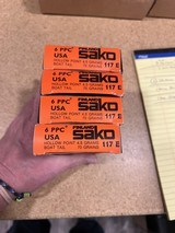 Sako 6 PPC USA 4 factory full boxes ammo - Image 3 of 12
