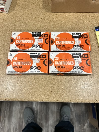 Sako 6 PPC USA 4 factory full boxes ammo - Image 2 of 12