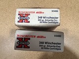 Winchester Western Super X 348 Win silver tip 2 factory full boxes - Image 1 of 7