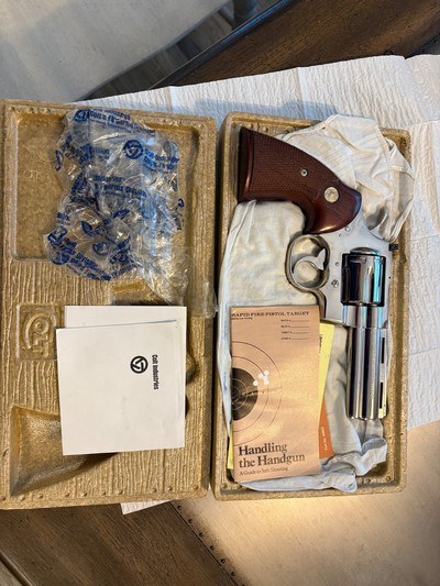 Colt Python Nickel 4 inch never fired with original box/papers