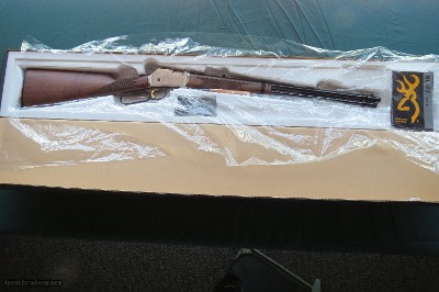 New in Box Browning BL-22 Grade II Lever Action Engraved Satin Nickel Receiver