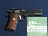 COLT 1911 NATIONAL MATCH GOLD CUP 45ACP - 1 of 2