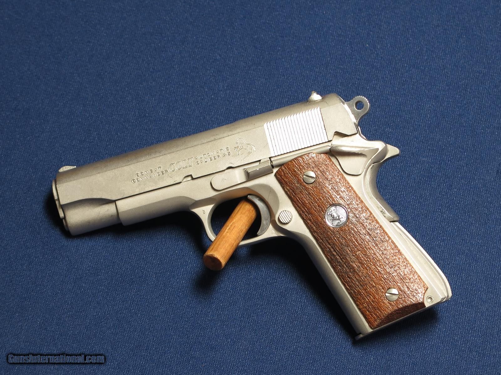 COLT 1911 COMMANDER SATIN NICKEL 45 ACP