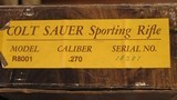 COLT SAUER 270 WIN W/LEUPOLD & BOX - 9 of 9