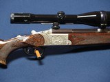 BLASER O/U GAME SCENE ENGRAVED DOUBLE RIFLE 7X64 / 22 HORNET - 2 of 8