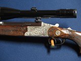 BLASER O/U GAME SCENE ENGRAVED DOUBLE RIFLE 7X64 / 22 HORNET - 6 of 8