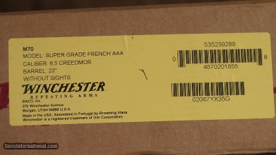 WINCHESTER 70 SUPER GRADE 6.5 CREEDMORE AAA FRENCH WALNUT - Image 9 of 9