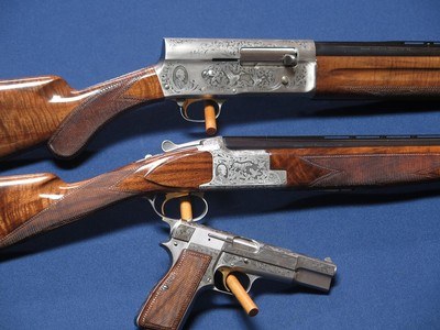 BROWNING CLASSIC 1 OF 5000 3 GUN SET SUPERPOSED, A5 , HI POWER