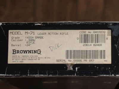 BROWNING 71 348 HIGH GRADE RIFLE - Image 8 of 8