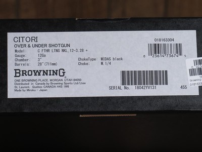 BROWNING CITORI FEATHER LIGHTNING 12 GAUGE - Image 8 of 9