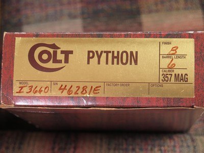 COLT PYTHON 357 MAGNUM 1976 W/BOX - Image 6 of 7