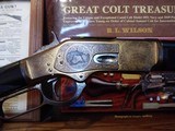 1873 Winchester Deluxe ,1 of 1000, $22 Dollar Factory Engraved with gold wash and nickel trim. - 1 of 4