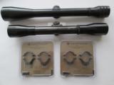 VINTAGE KOLLMORGEN, REDFIELD and LYMAN SCOPES WITH RINGS - 1 of 3