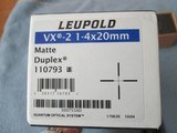 LEUPOLD VX-2 1-4X20MM SCOPE - 7 of 7