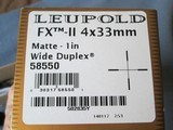 LEUPOLD FX-2 SCOPES IN 4X33mm and 6x36mm - 3 of 3