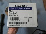 LEUPOLD VX-22-7X33 SCOPES MATTE WITH DUPLEX RETICULE - 6 of 9