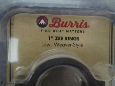 BURRIS WEAVER STYLE ZEE RINGS AND WEAVER TOP MOUNT BASES