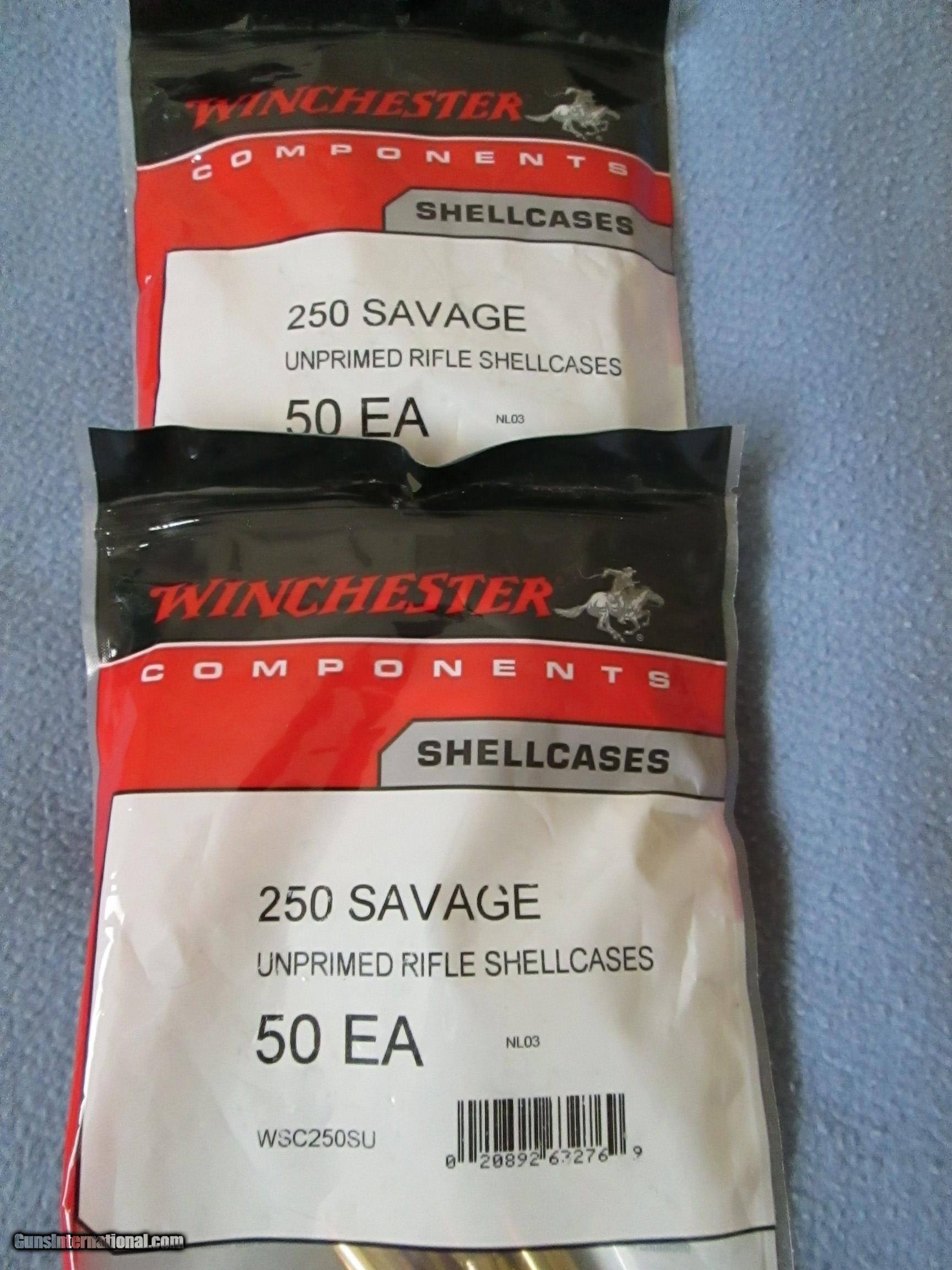 RCBS .250 SAVAGE DIES HORNADY NECK DIE AND 100 NEW WINCHESTER BRASS