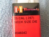 RCBS .250 SAVAGE DIES HORNADY NECK DIE AND 100 NEW WINCHESTER BRASS - 3 of 3