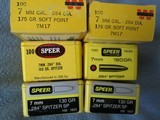 7MM BULLETS BY VARIOUS MAKERS - 1 of 1