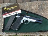 Browning Practical Model Hi-Power 9mm as new with Crimson Trace laser grip. Best Buy! - 1 of 3