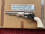 Colt 1862 Pocket Navy 2nd generation Nickel finish - 2 of 11