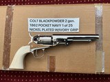 Colt 1862 Pocket Navy 2nd generation Nickel finish - 3 of 11