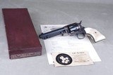 Exceptional 1932 Colt Pre War SAA 32-20 5 1/2'' Blue/CC Carved Ivory with Original Box - 1 of 15
