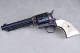 Exceptional 1932 Colt Pre War SAA 32-20 5 1/2'' Blue/CC Carved Ivory with Original Box - 5 of 15