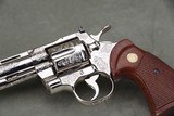 1980 Colt Python 357 Magnum 8'' Nickel Factory B Engraved NIB - 7 of 15