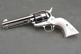 Exceptional 1930 Colt 1st Gen. SAA 45LC 4 3/4'' Nickel Wolf & Klar Carved Steerhead Pearls 99% - 3 of 15