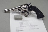 Exceptional 1894 Colt Model 1889 Navy Revolver 38 Colt 4 1/2'' Nickel - 1 of 15