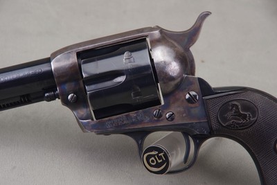 High Condition 1916 Colt 1st Gen. SAA 44-40 4 3/4'' Blue/CC with Factory Letter - Image 4 of 15