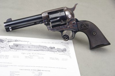 High Condition 1916 Colt 1st Gen. SAA 44-40 4 3/4'' Blue/CC with Factory Letter