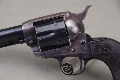 High Condition 1916 Colt 1st Gen. SAA 44-40 4 3/4'' Blue/CC with Factory Letter - Image 4 of 15