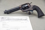 Exceptional 1913 Colt SAA Bisley Model 44-40 5 1/2'' Blue/CC with Factory Letter - Image 1 of 14