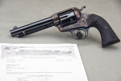 Exceptional 1913 Colt SAA Bisley Model 44-40 5 1/2'' Blue/CC with Factory Letter - Image 1 of 14