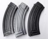 3 Magazines AK47, 7.62x39, 30 Shot Blue Steel 3x$16 Zastava Yugo Serbian AK Semi ASK 76239 VG to Excellent Condition - 3 of 3