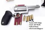 Taurus .45 .410 Judge model 4410 3 inch Chamber 4 inch Barrel Stainless 45 Long Colt and 410 gauge Shotgun Shell Shotshell Interchangeably Near Mint i - 15 of 15
